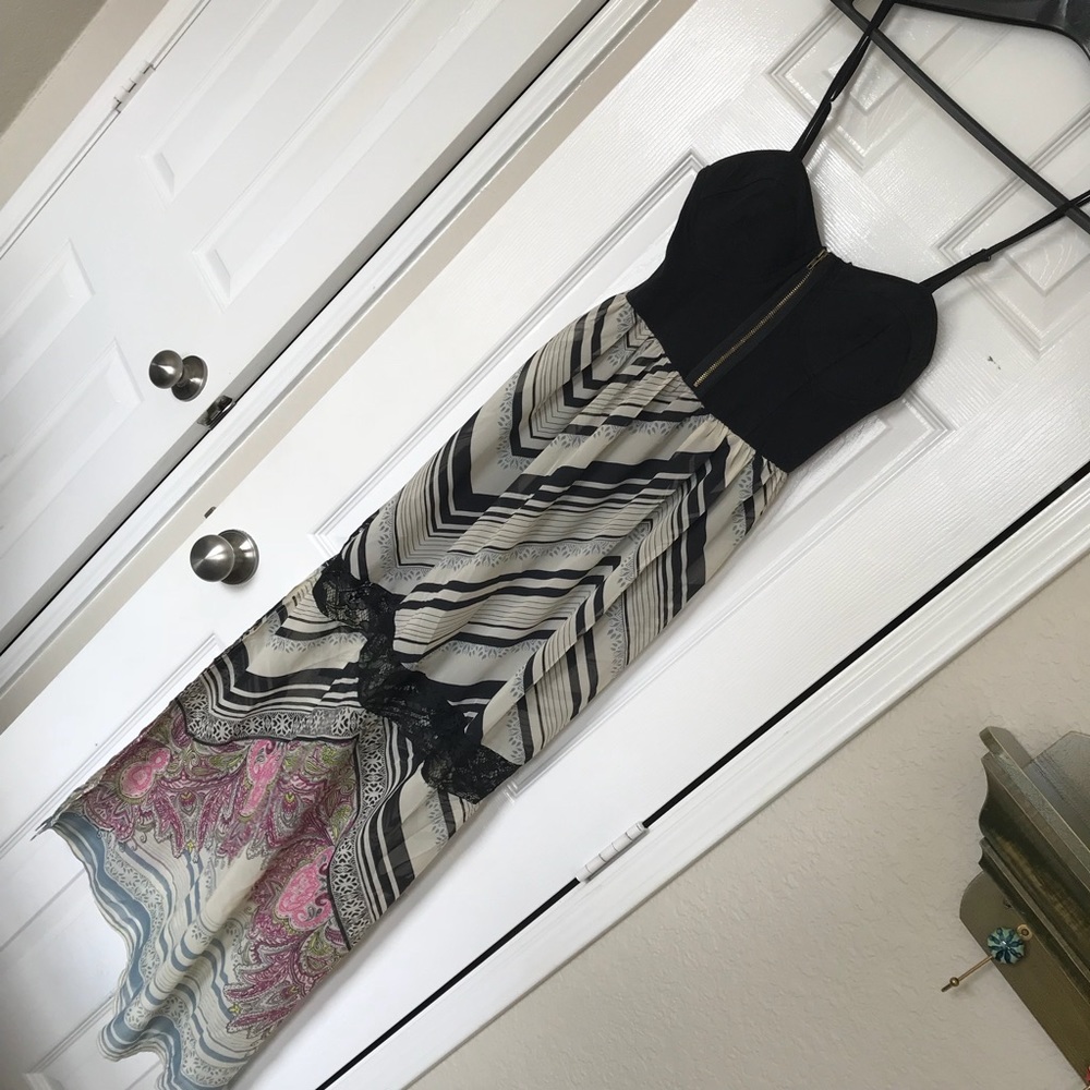 Fire Los Angeles Maxi Dress with Lace Cut Outs.